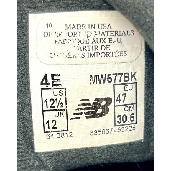 New Balance 577 Walking Shoes Men’s 12.5 4E Extra Wide Black MW577BK Lace Up - Picture 12 of 12